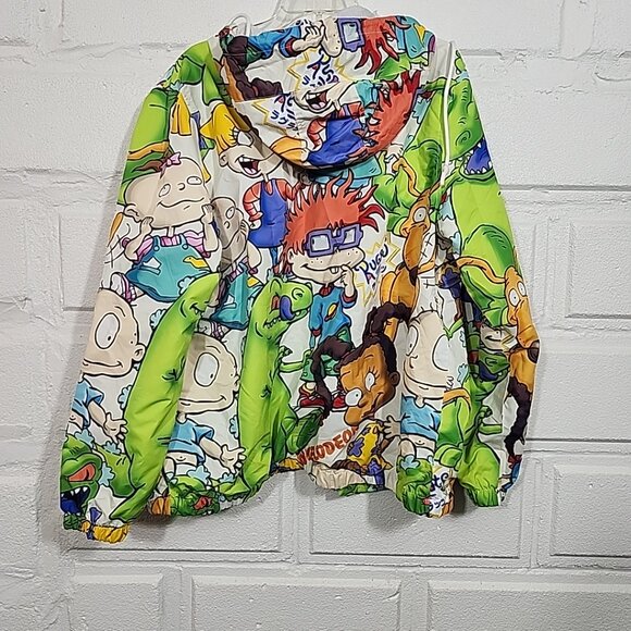 Members Only Vintage Large Nickelodeon Rugrats Printed Windbreaker Jacket Y2K - Picture 8 of 10